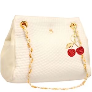 #2104 Bally Shoulder Bag With CHAIN & Leather Straps